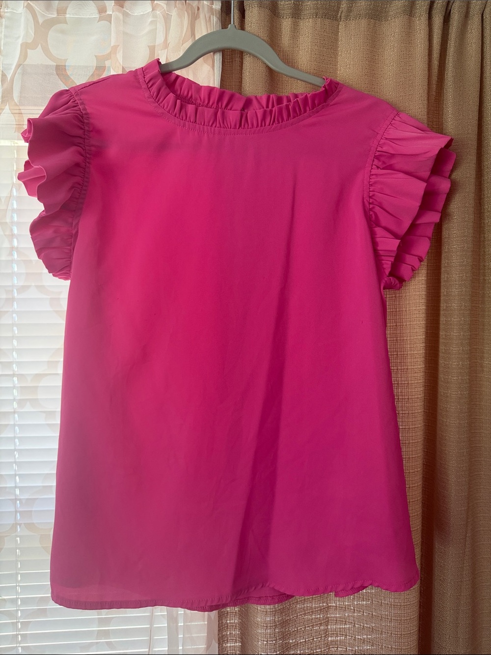 SHEIN Hot Pink Polyester Top